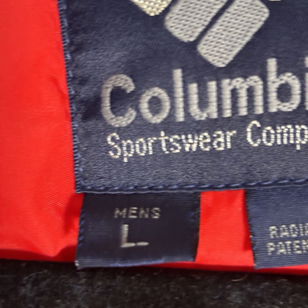 Columbia Parka‎ Jacket Men's L Navy Red Radial Sleeve Thinsulate Outdoors WM5040 - Picture 7 of 16